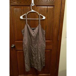 NWT | Torrid Mini Linen Button Up Fit Waist Dress
